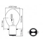 12V 25 / 25W Socket BA20d