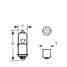 12V 20W pistorasia BA9s HALOGEN