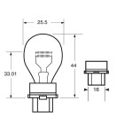 12V 32 / 2CP Socket S25 ORANGE with 2 threads