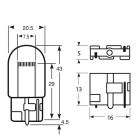 12V 21W Socket T20 / WY21W ORANGE