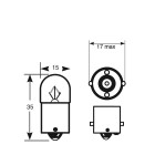 12V 3W Socket BA15s Rekisterikilpi ja seisontavalolamppu