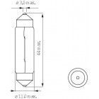 12V 10W Sokkel SV8,5 11x44mm