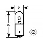 12V 2W Socket BA9s Indicator and parking light bulb