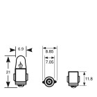 24V 2W Socket BA7s merkkivalo