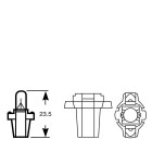 24V 1.2W Socket B8,3d HALL