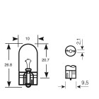 12V 5W T10 / W5W 2шт Кольцо LONGLIFE, гарантия 3 года