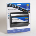 Virtamuunnin 12V-220V 150W USB 2A