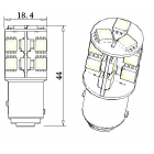 Led-polttimot 12V BAY15d / P21/5W 19xSMD-tyyppisellä LEDillä, CANBUS-virheilmoituksenpoistolaitteella, VALKOINEN