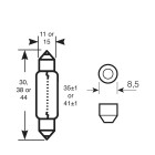 12V 10W pistorasia S8,5 11x38mm