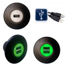 10-30V USB-laddarplugg 5V 2A med grön belysning