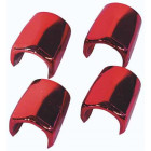 Tuning cover for hose or pipe end clamp. Through. 10mm. 4 pcs RED