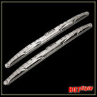 Windshield wiper bones with double rubbers SILVER 46cm 2pcs