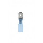 Cable lugs with heat-shrinkable cloth, male blue 6.3x0.8mm 100pcs