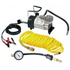 Rubber compressor HEAVY DUTY 12V 23amp, 280W, 150psi, 3 times faster than usual, comes with 7m spiral hose and pressure gauge