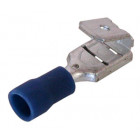Connecteur de fil bleu 6,3 x 0,8 mm mère+père. Paquet de vente 100 pièces