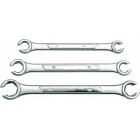 3-part set of brake pipe wrenches: 10x11mm, 12x13mm, 15x17mm