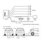 Parkeringshjälpsystem med 4 sensorer (VIT) med digitaltavla AMIO