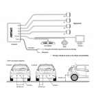 Parking assistance system with 4 sensors (WHITE) with digital board AMIO