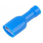 Cable end flat blue 6.3x0.8mm covered 100 pcs