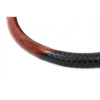 Руль деревянный с черным SWC-11-M (37-39см) Amio, 01369