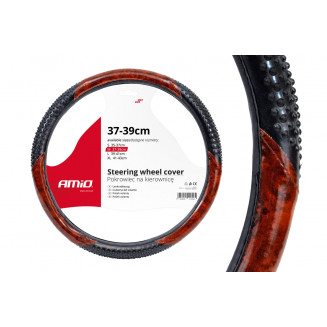 Руль деревянный с черным SWC-11-M (37-39см) Amio, 01369