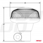 Мигалка 18LED на трубу FLAT R65 R10 12/24V Amio