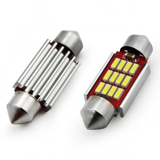 Светодиод CANBUS 4014 12SMD Festoon C5W C10W C3W 39 мм Белый 12 В/24 В Amio