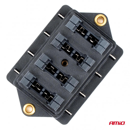 Sulakerasia 4 sulakkeelle max 30A Amio
