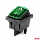 Square switch with green light 12/24V 20A Amio