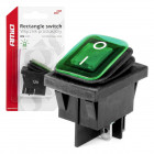 Square switch with green light 12/24V 20A Amio