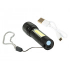 Taktinen LED-taskulamppu USB