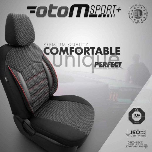 Istuinpäälliset OTOM SPORT PLUS 102 punaisella raidalla