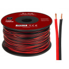 Skaļruņa kabelis 2 dzīslu 2x0,22mm melns/sarkans 100m Blow