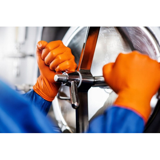 Nitrile gloves GoGrip orange size XL, 50 pcs.
