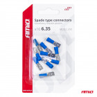 Connettore filo piatto blu 6,35mm 1,5-2,5mm2 15A 10 pz Amio