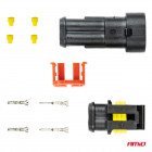 Set spina e presa impermeabile 2 poli Amio
