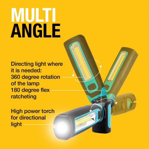 Työvalaisin MAGflex Twist LED paristorenkaalla