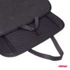 Istuinpäällinen puupalloilla ristiseläntuella 110x46cm tummanharmaa matto Amio