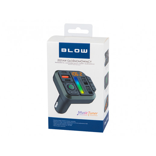 FM-lähetin Bluetooth+QC3.0+PD20W Blow