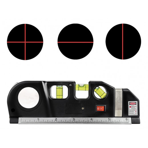 Laser ruler, level, measuring tape