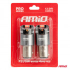 LED CANBUS PRO series PUNANE BAY15D P21/5W 4x3030 SMD 12/24V AMIO