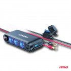 Prolunga accendisigari USB, USB-C, voltmetro Amio