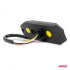 Vilkkuva neliömäinen strobo 4x3W LED R65 R10 12/24V Amio
