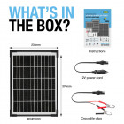 Akkulaturi Solar 10W 12V Ring
