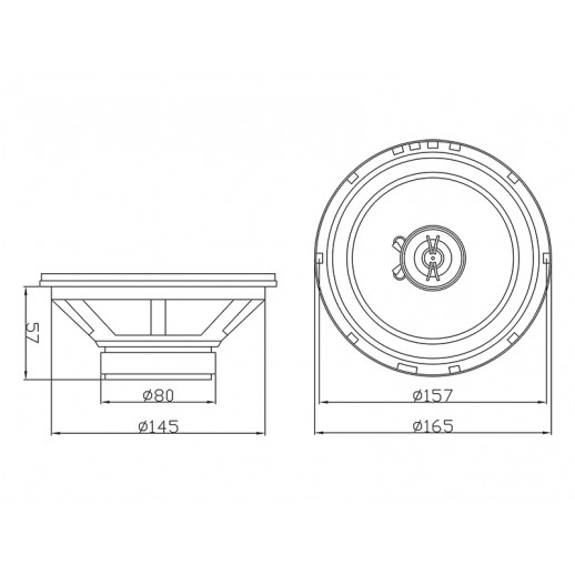 Autokaiuttimet 120W 165mm 2-kaistainen Blow