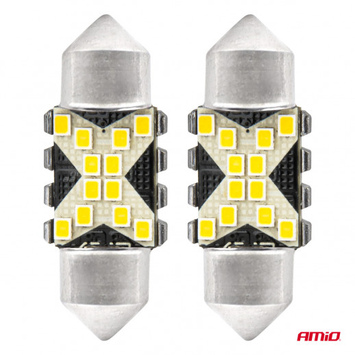 LED CANBUS 31mm festoon 2016 12SMD 12/24V Amio