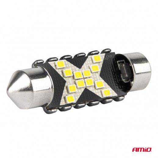 Светодиод CANBUS 36мм гирлянда 2016 12SMD 12/24V Amio