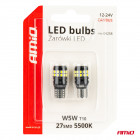 LED CANBUS T10 W5W 27SMD 2016 White 12V/24V Amio