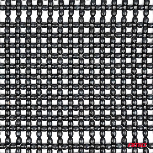 Puukuulidega istmekate must 44x106cm Amio