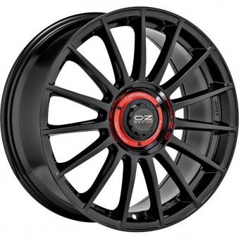 OZ Racing Superturismo Evoluzione Gloss Black + Red Lettering 8x18 5x112 ET48 CB75,0 R12 690 kg W01854206EM4, 47008
